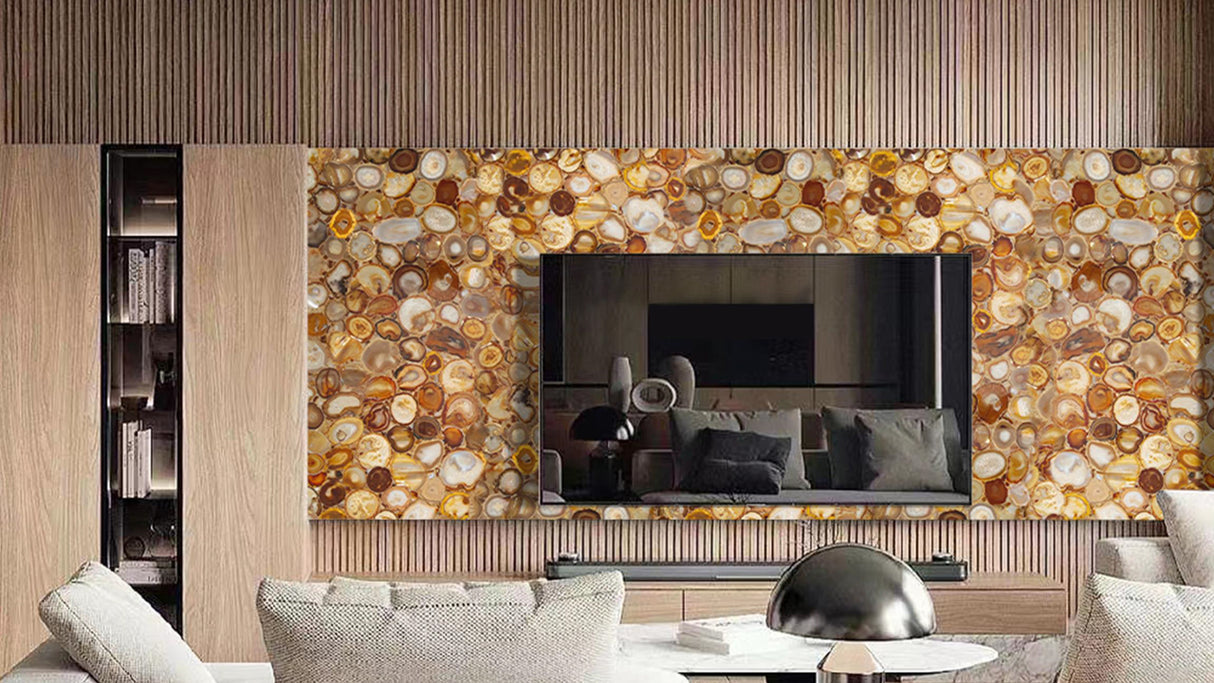 Spider Silk Yellow Agate